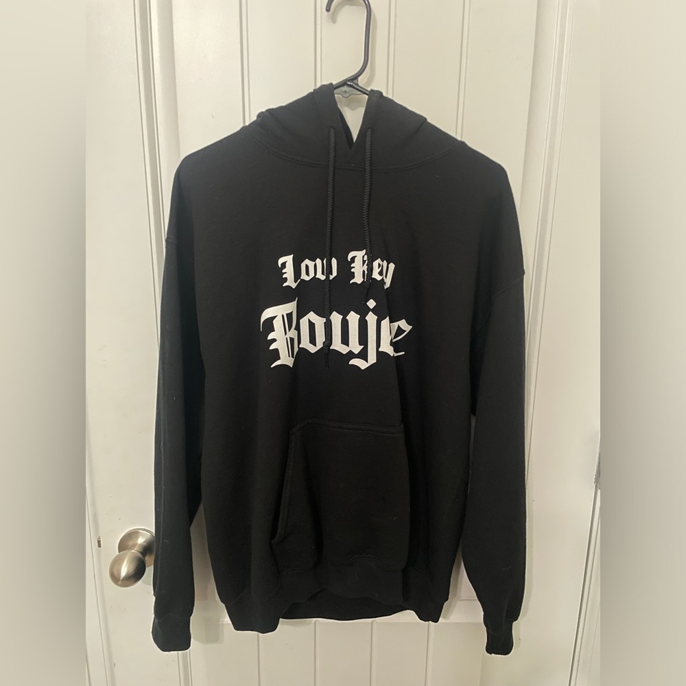 Black Hoodie “Low Key Boujee”